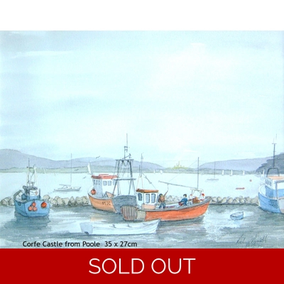 Corfe Castle from Poole